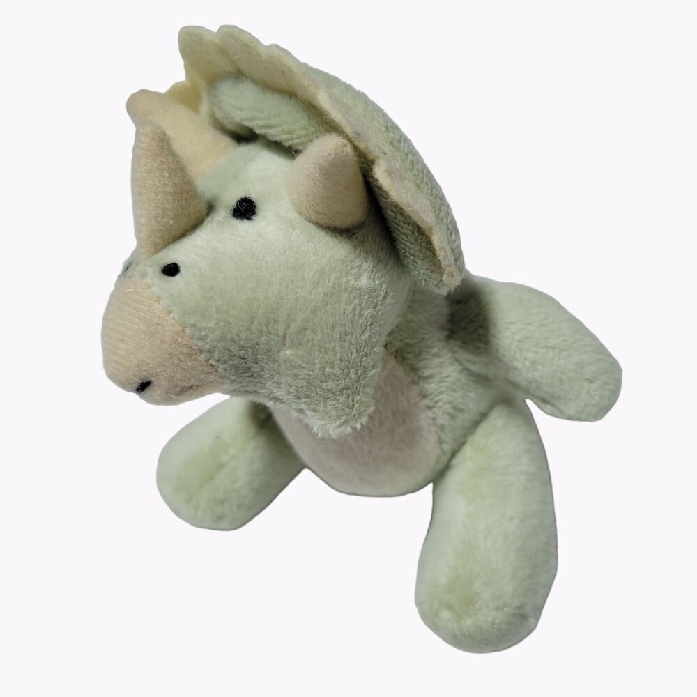 Wild Republic Triceratops 4 inch Plush Dinosaur Green Stuffed Animal Toy